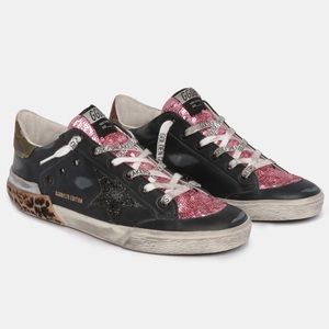 ‼️ SOLD ‼️ RARE Golden Goose LTD Edition black / pink sequin Superstars size 41